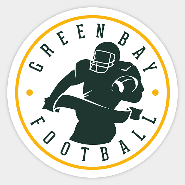 Green Bay Football Team Color Sticker by Toogoo